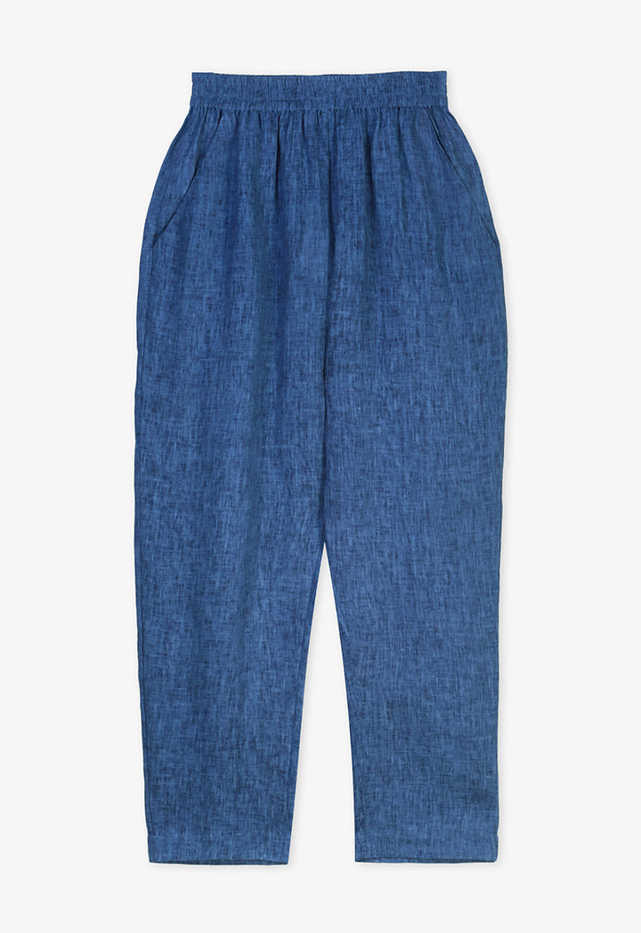 Choice Straight Leg Solid Trousers Indigo