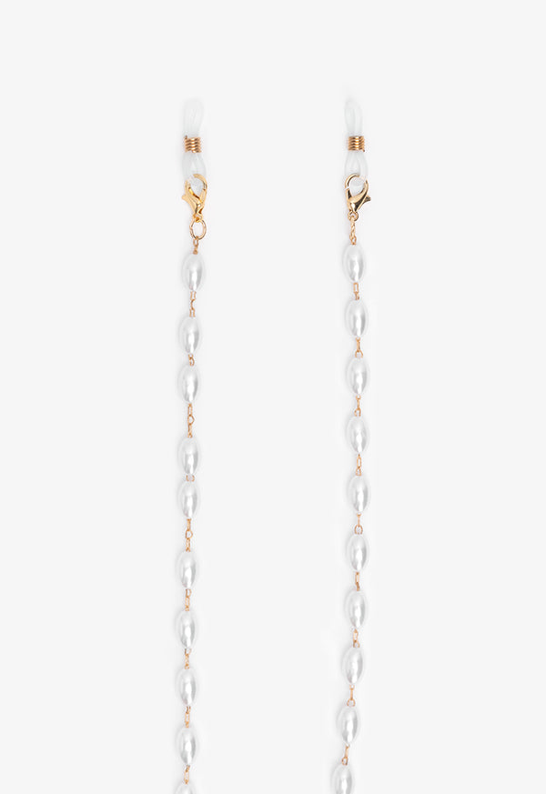 Choice Faux Pearls Sunglasses Chain Gold