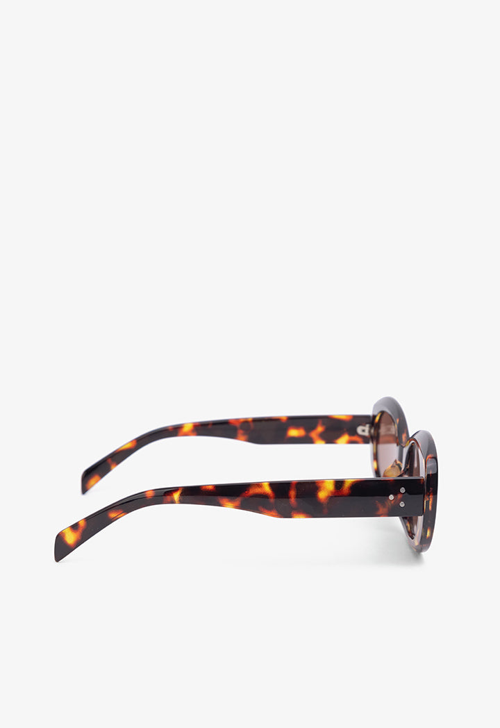 Choice Tortoiseshell Oval Sunglasses Brown