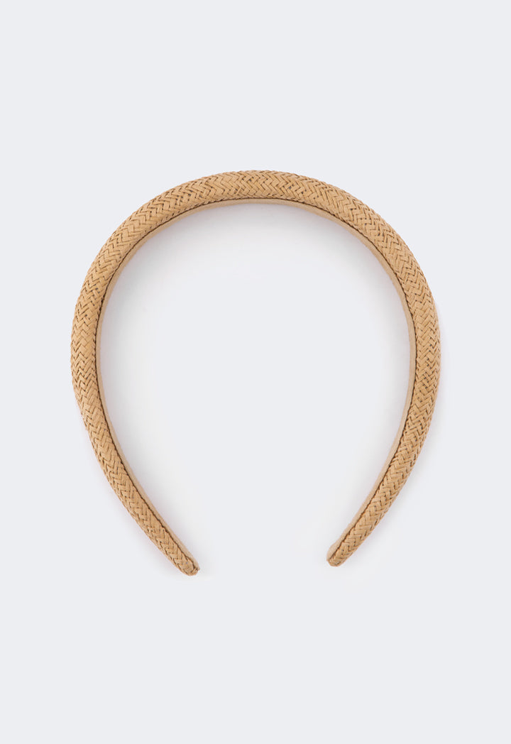 Choice Faux Straw Headband Beige