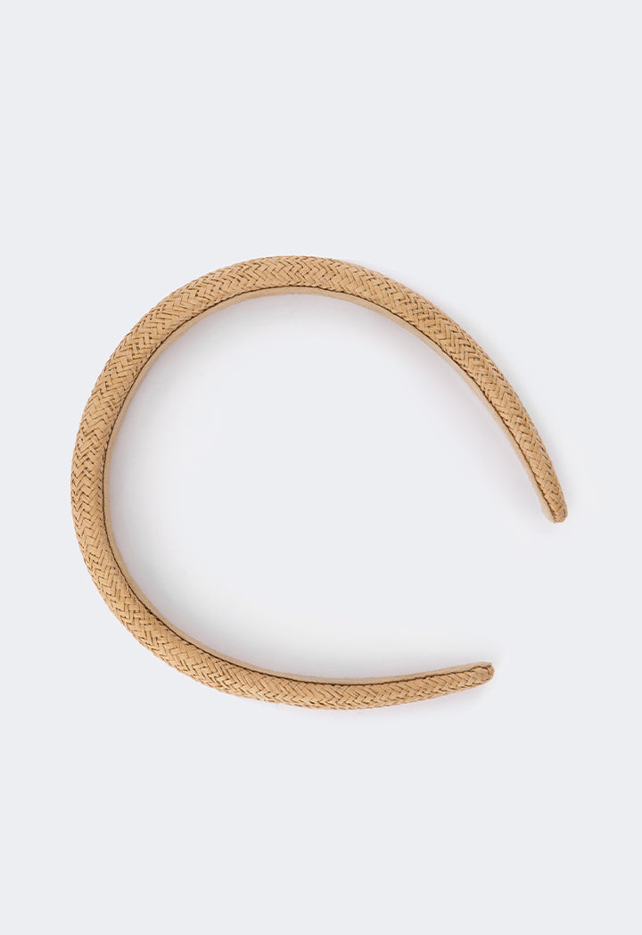 Choice Faux Straw Headband Beige