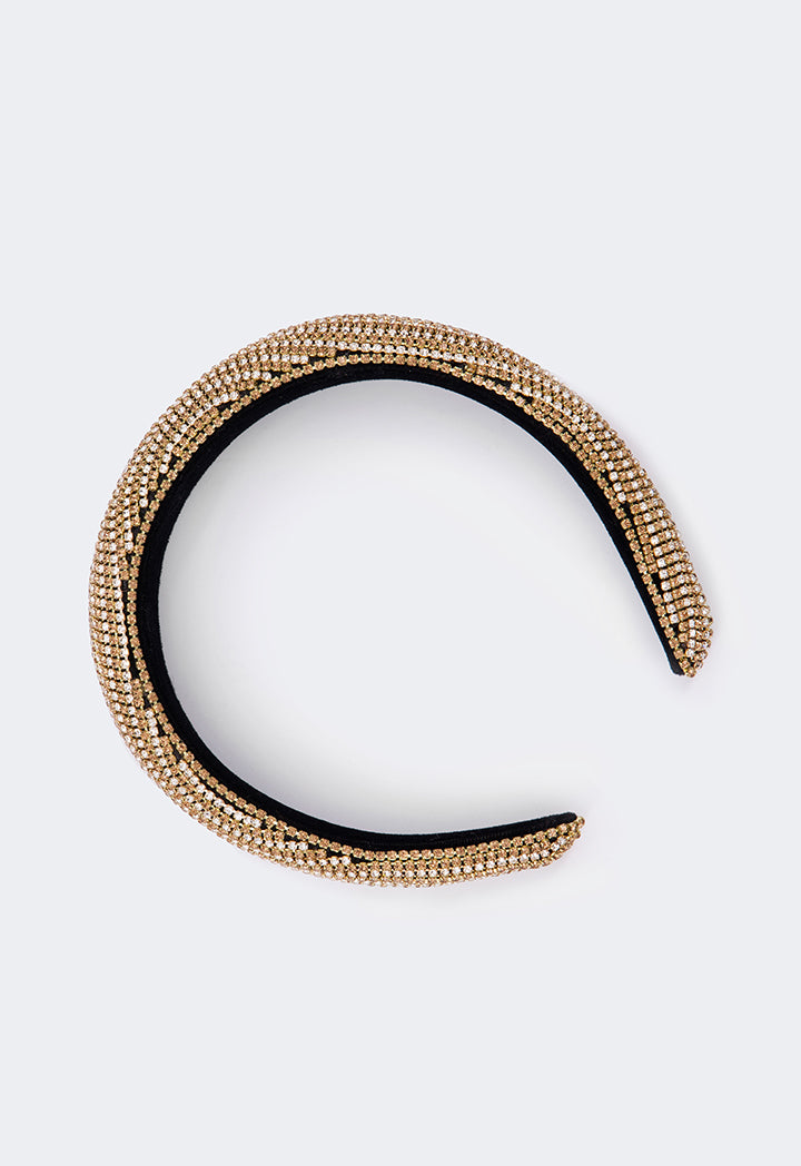 Choice Crystal Embellished Hairband Gold