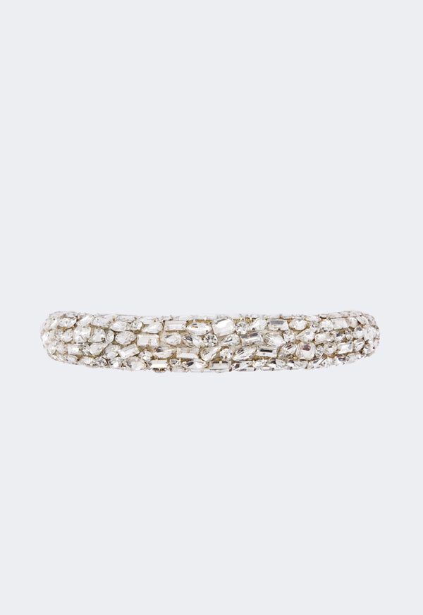 Choice Crystal Encrusted Hairband Silver