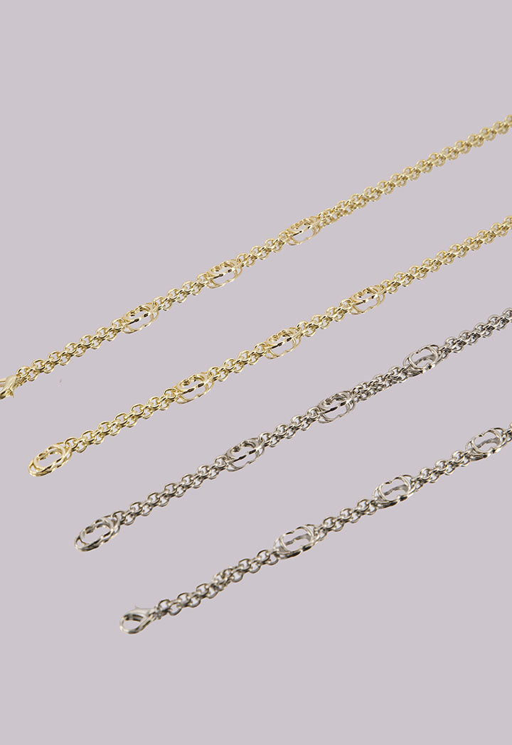 Choice Metallic Chains Monogram Belt Gold