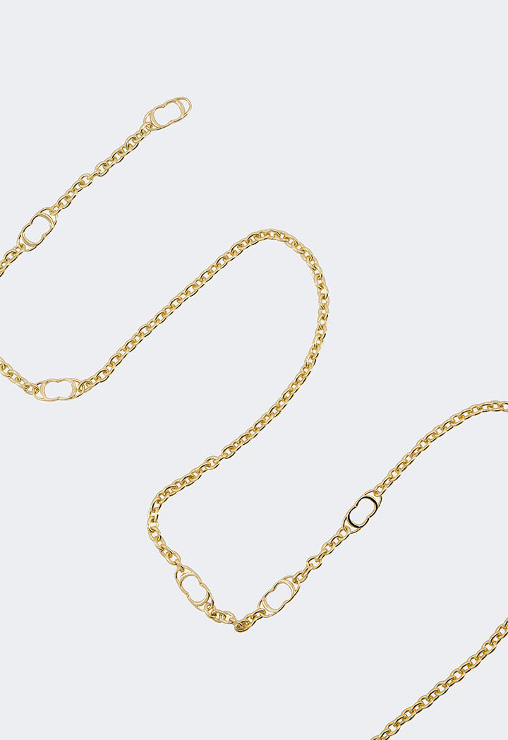 Choice Metallic Chains Monogram Belt Gold