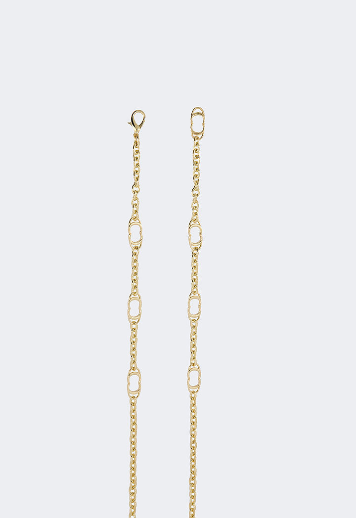 Choice Metallic Chains Monogram Belt Gold