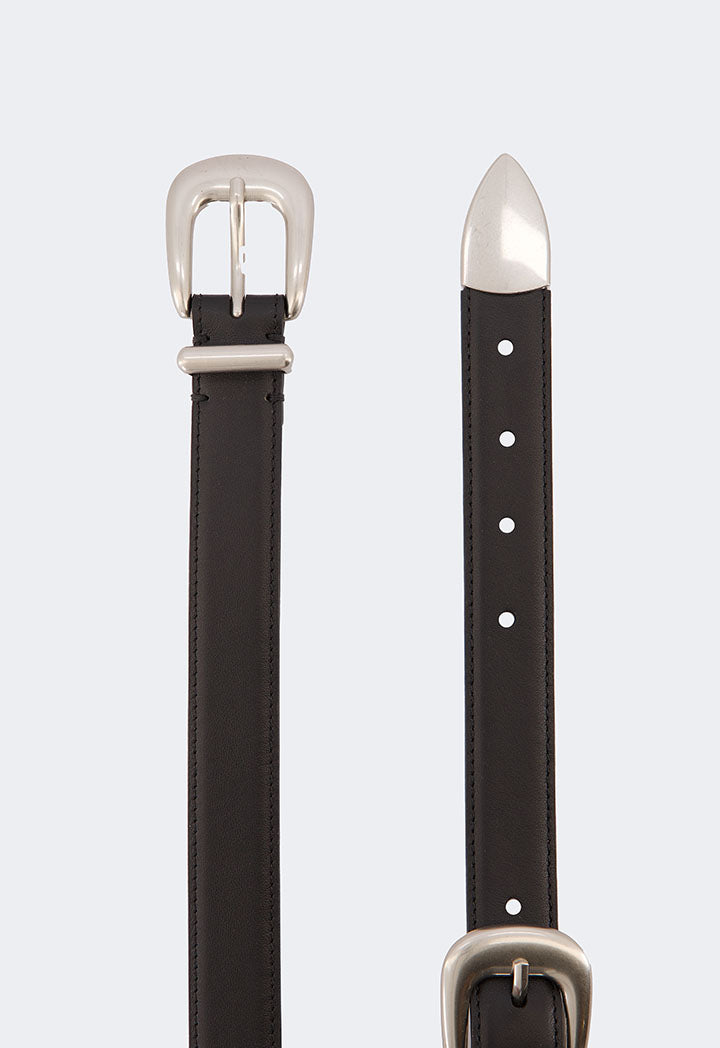 Choice Pu Leather Metallic Belt Black