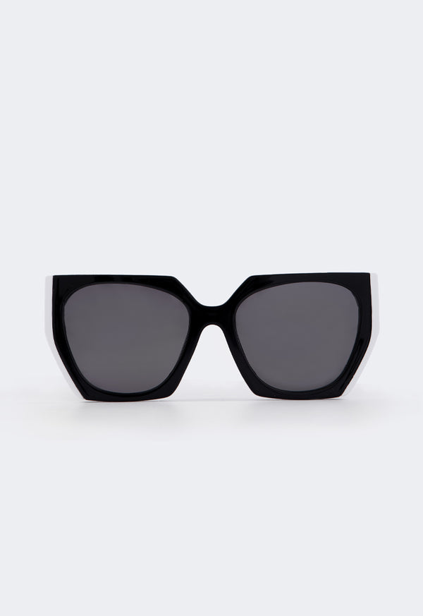 Choice Contrast Oversize Sunglasses Black