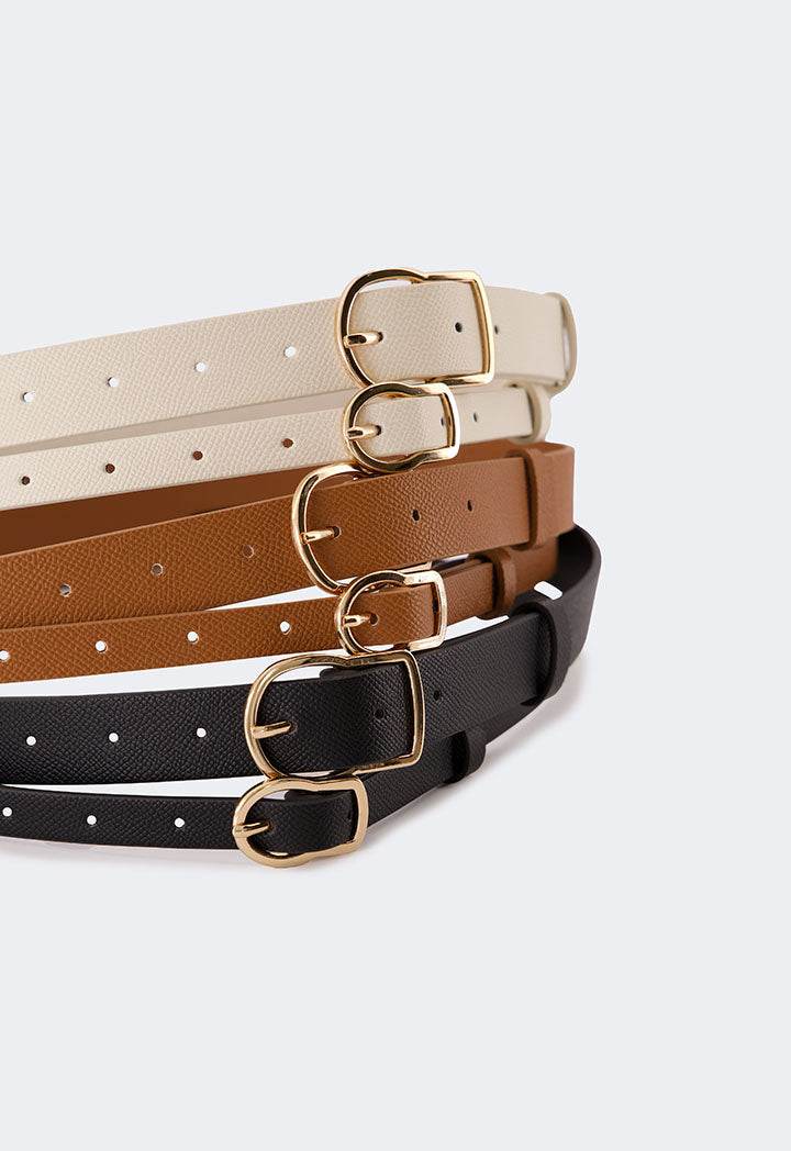 Choice Double Strap Belt Nude