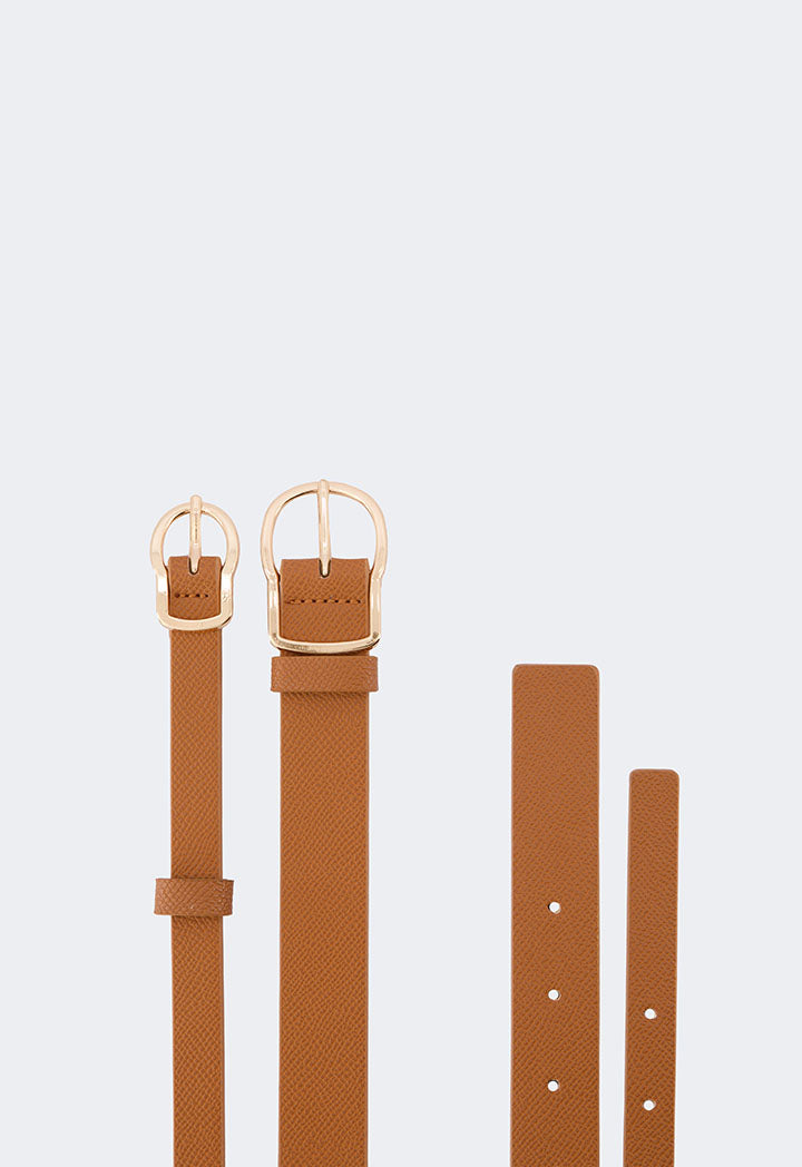Choice Double Strap Belt Brown