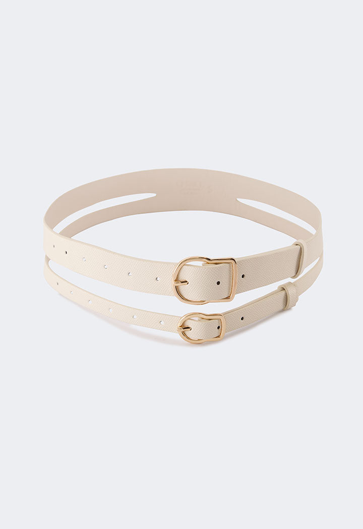 Choice Double Strap Belt Nude