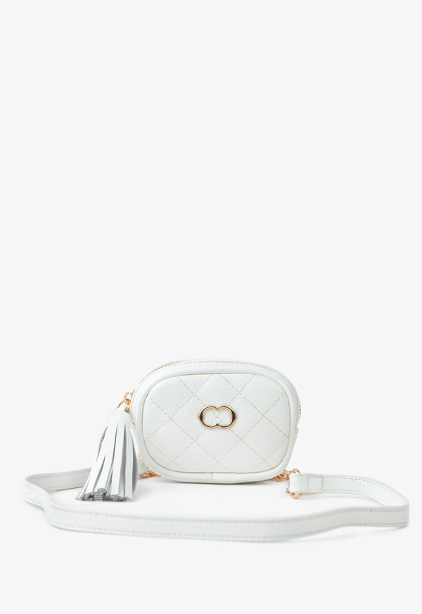 Choice Mini Quilted Cross Body Bag Off White