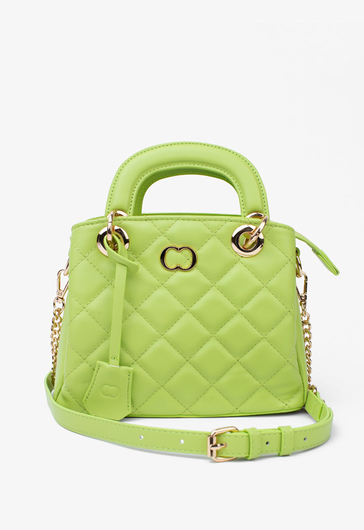 Choice Vibrant Quilted Handbag Lime