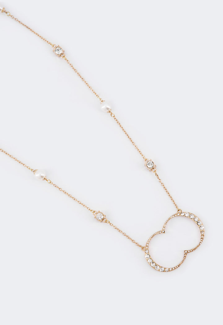Choice Crystal Monogram Necklace Gold