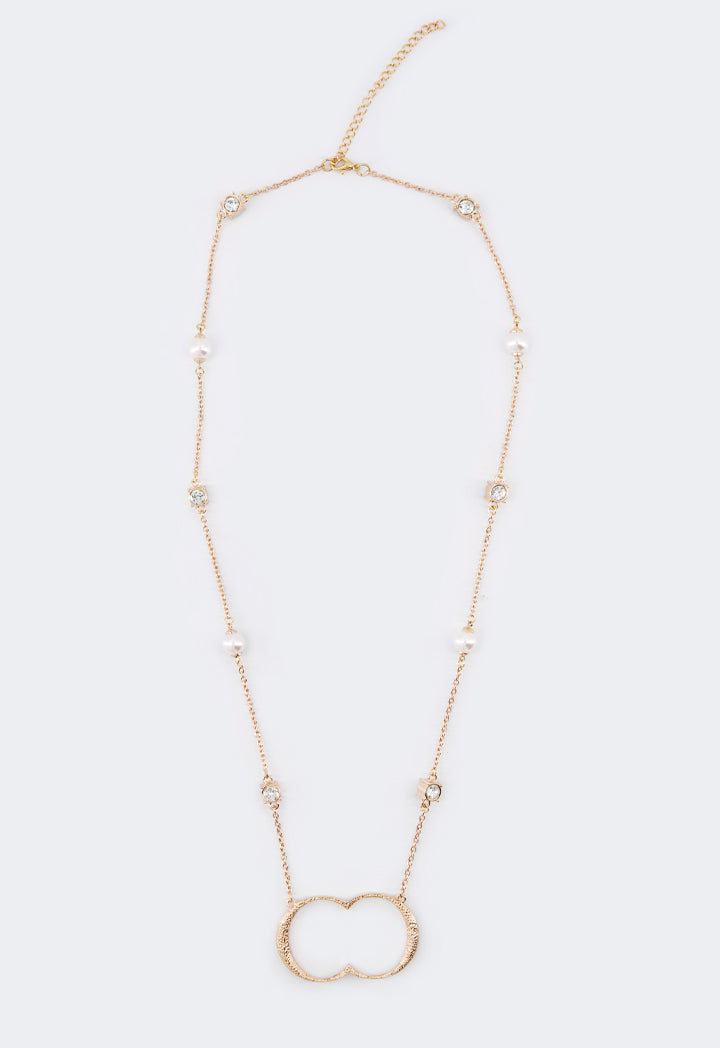Choice Crystal Monogram Necklace Gold