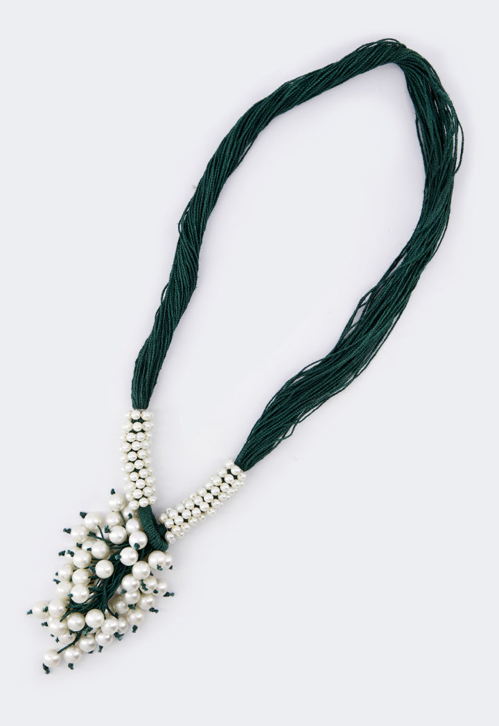 Choice Exotic Faux Pearls Necklace Green