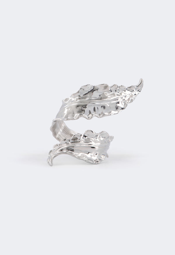 Choice Iconic Metallic Hammered Bangle Silver