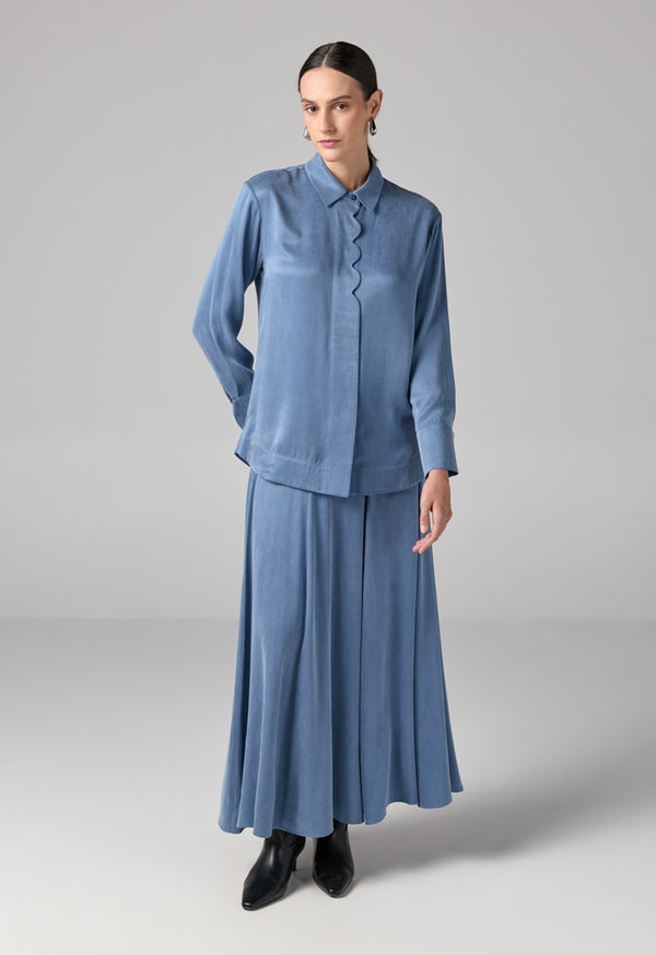 Choice Long Sleeves Basic Shirt Blue