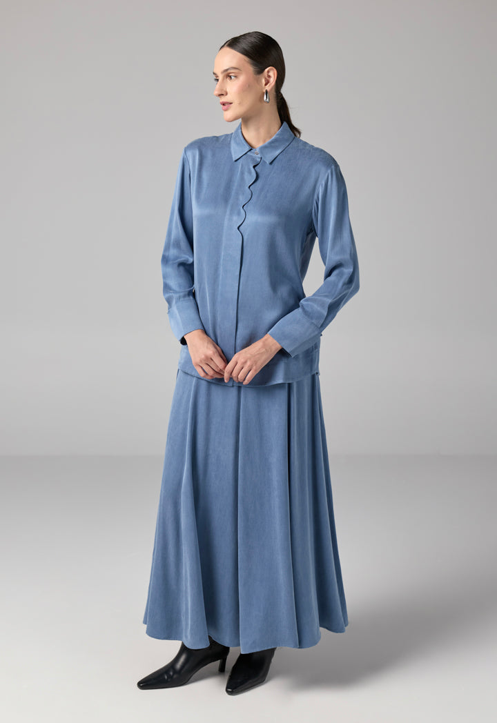 Choice Long Sleeves Basic Shirt Blue