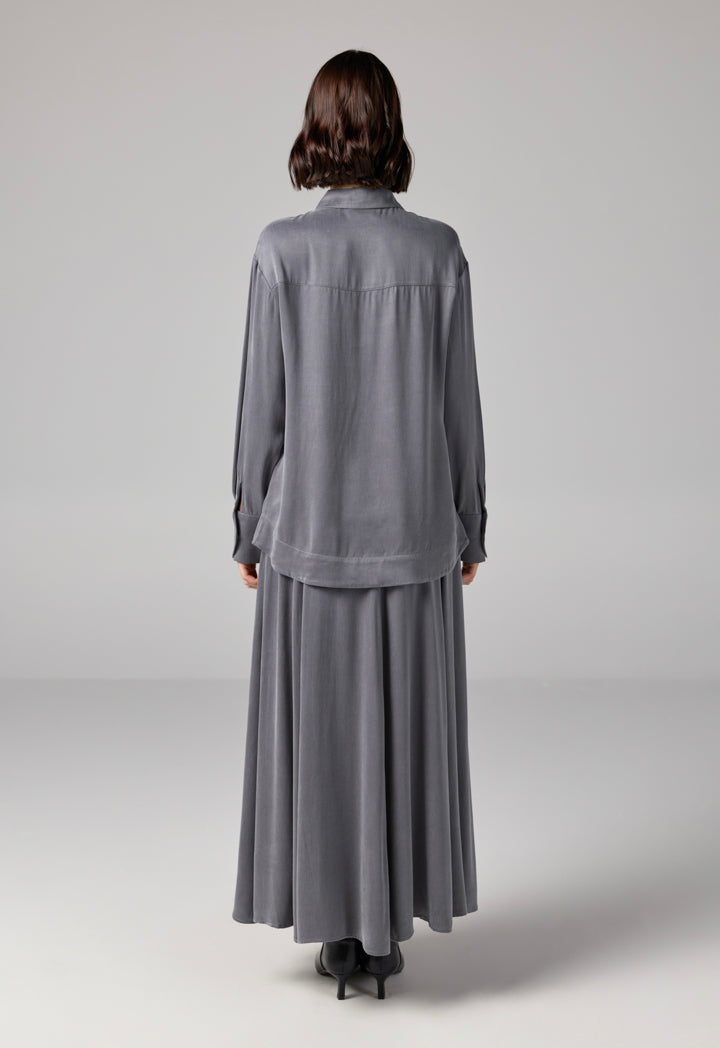 Choice Long Sleeves Basic Shirt Grey