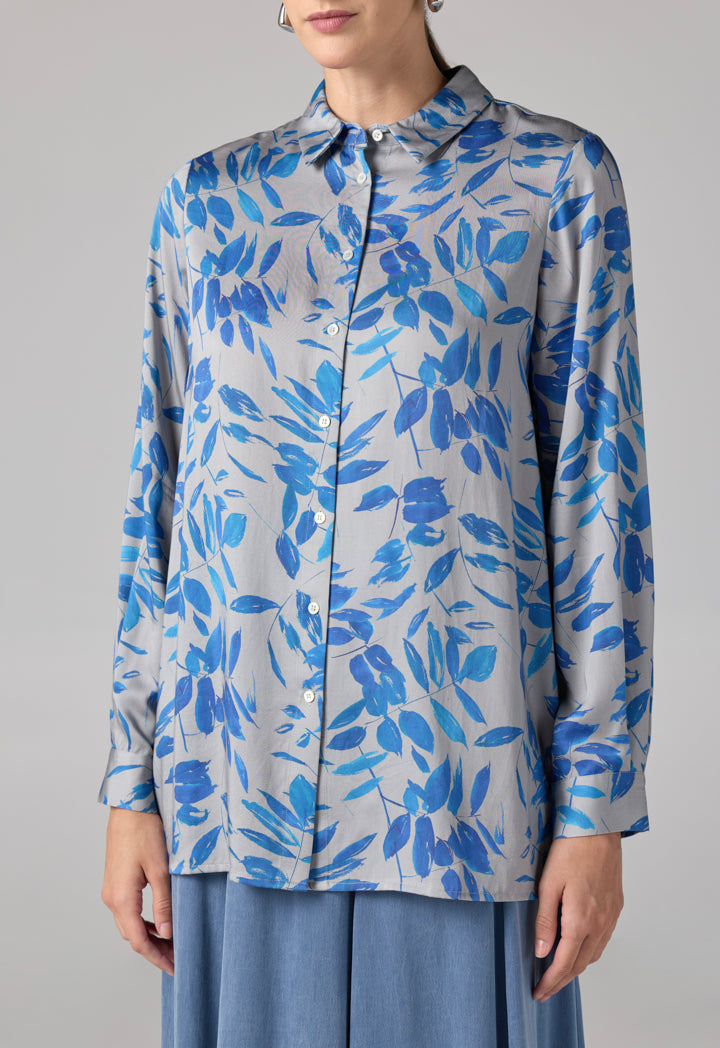 Choice Floral Printed Long Sleeve Shirt  Multi Color