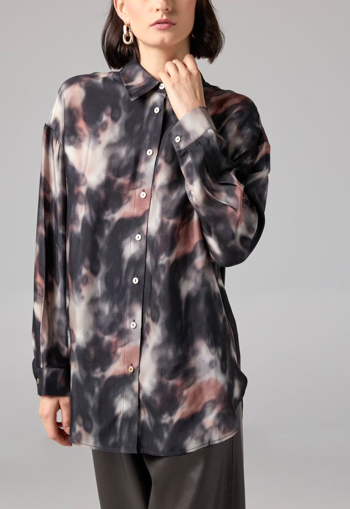 Choice Long Sleeve Printed Shirt Multi Color