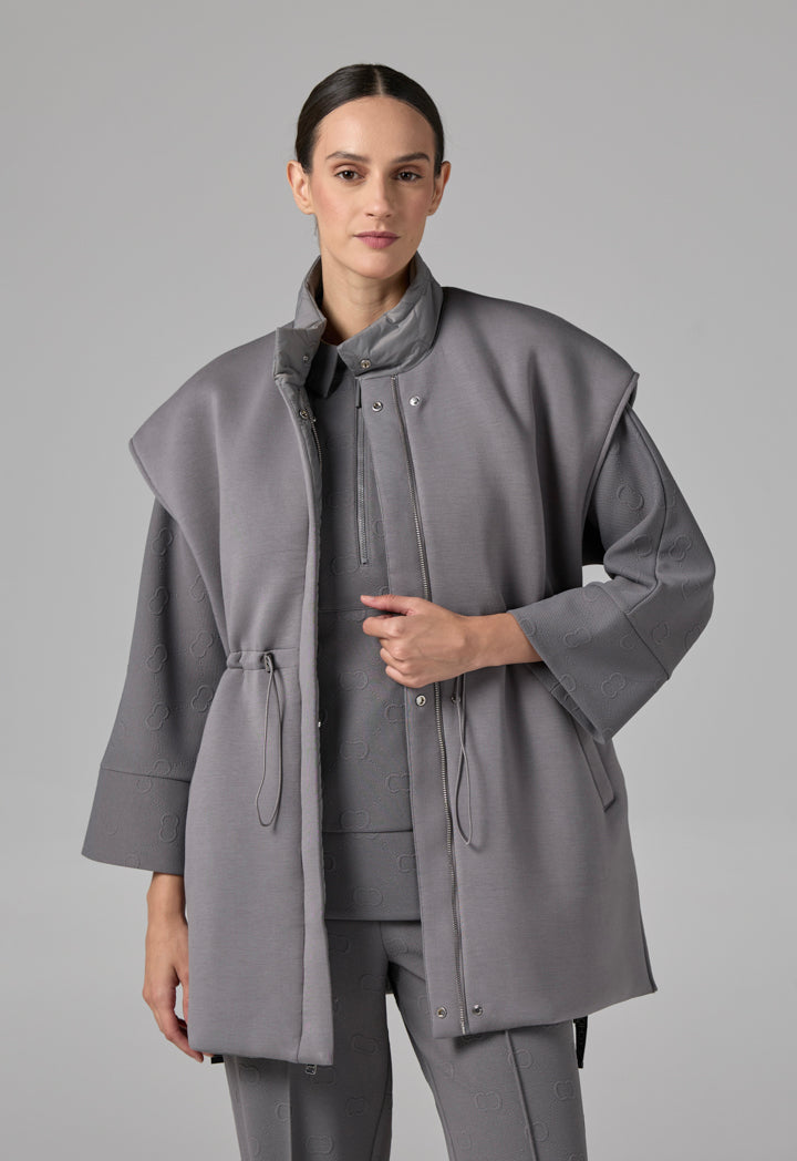 Choice Solid Quilted Sleeveless Gilet Grey