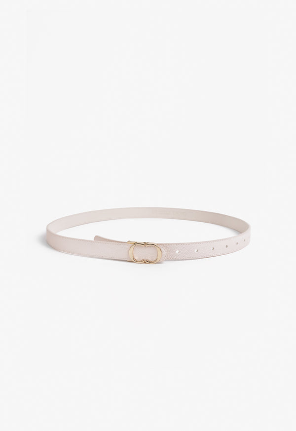 Choice Monogram Buckle Belt Off White