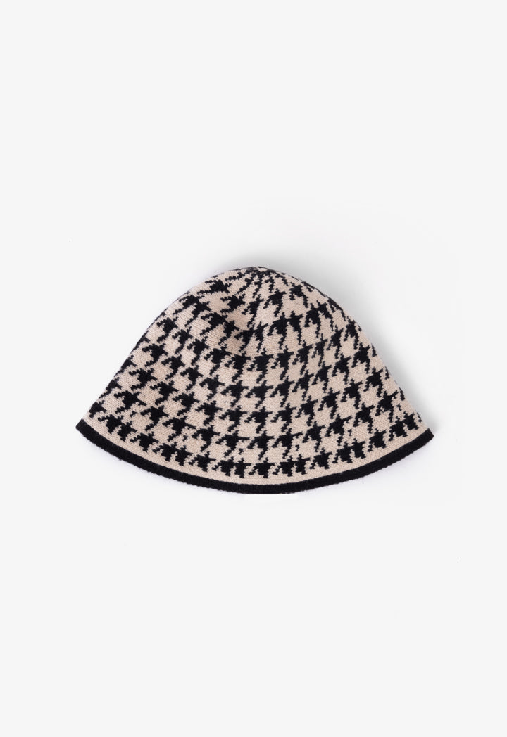 Choice Houndstooth Bucket Hat Black