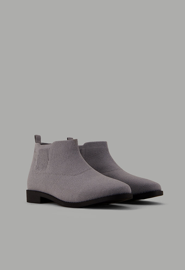 Choice Lace Less Flat Boots Grey
