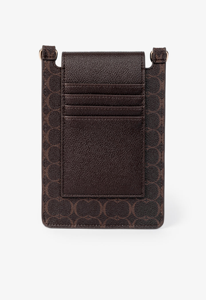 Choice Printed Monogram Crossbody Bag Brown