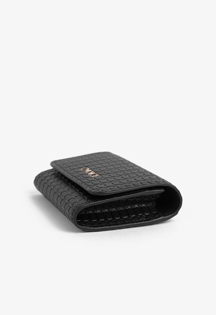 Choice Textured Monogram Wallet Black