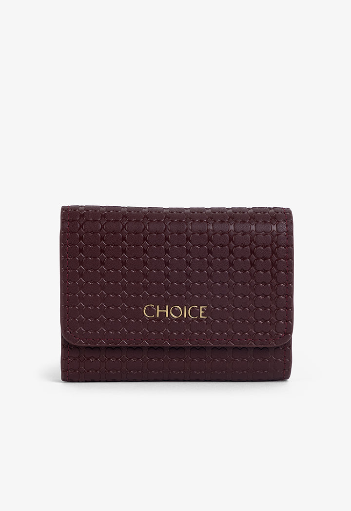 Choice Textured Monogram Wallet Burgundy