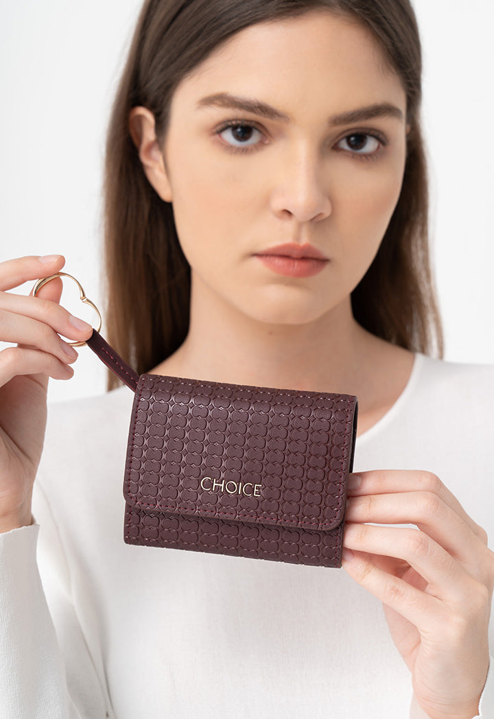 Choice Textured Monogram Wallet Burgundy