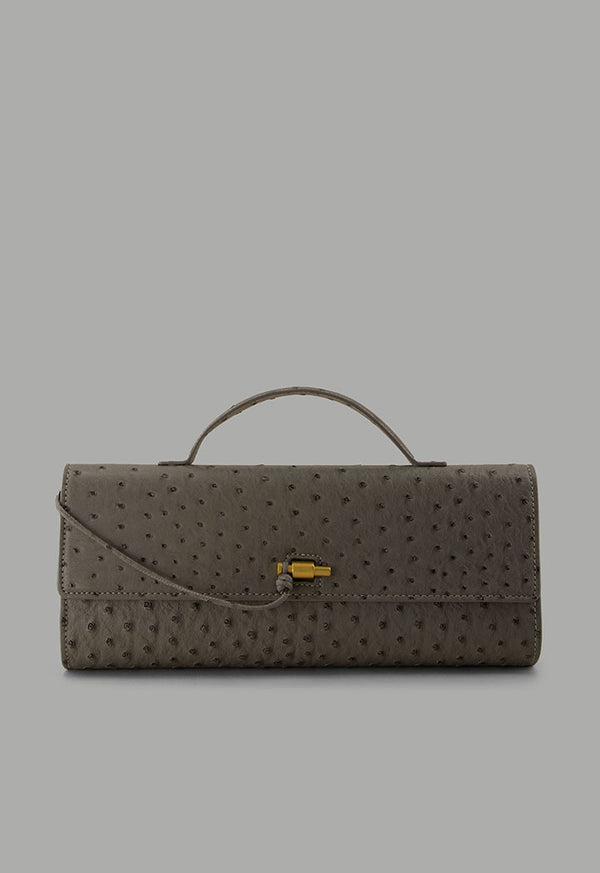 Choice Top Handle Textured Clutch Grey