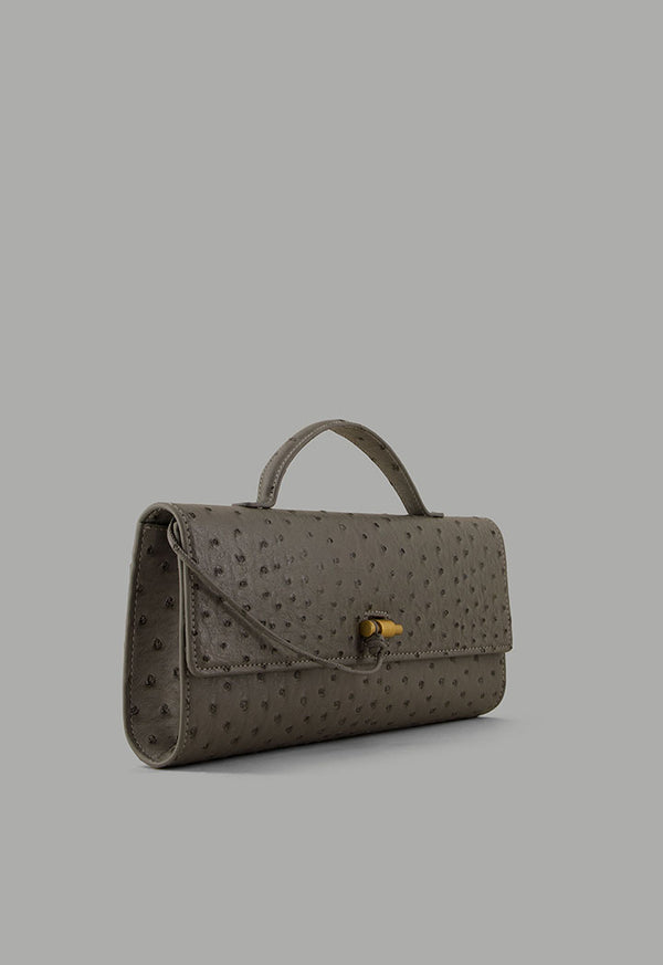 Choice Top Handle Textured Clutch Grey