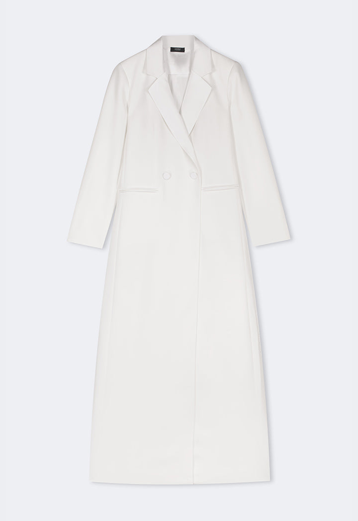 Choice Solid Front Pockets Jacket Off White