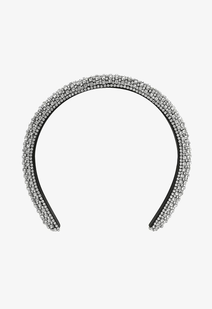 Choice Crystal Encrusted Hairband Silver