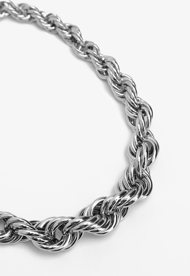 Choice Twisted Silver Necklace Silver