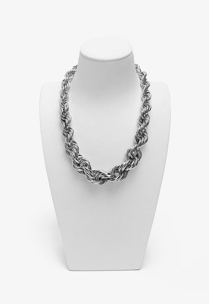 Choice Twisted Silver Necklace Silver