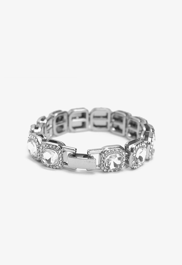 Choice Square Cut Crystal Bracelet Silver