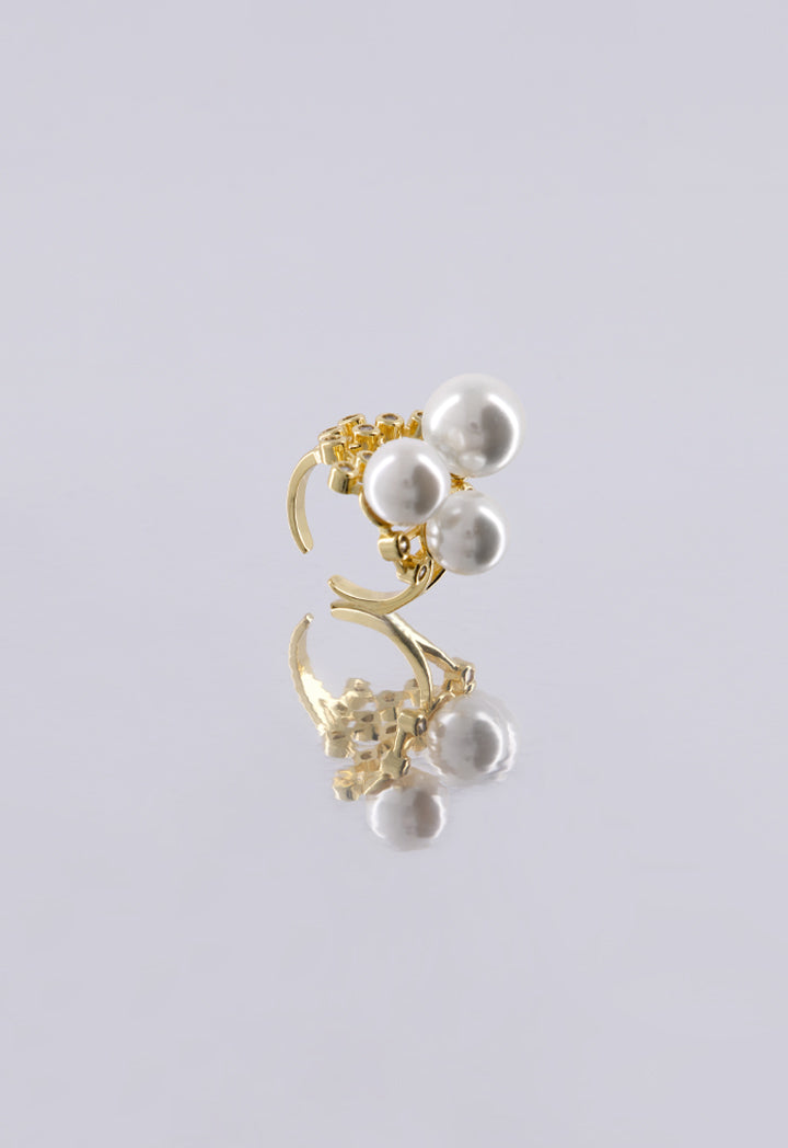 Choice Chunky Faux Pearls Ring White