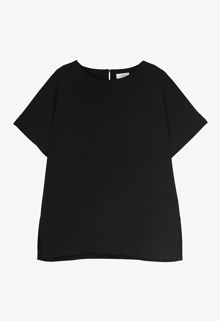 Choice Short Sleeve Basic T-Shirt Black