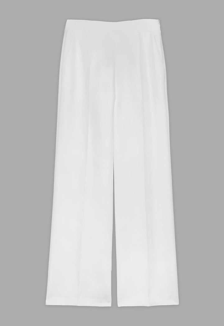 Choice Basic Wide Leg Trousers Off White