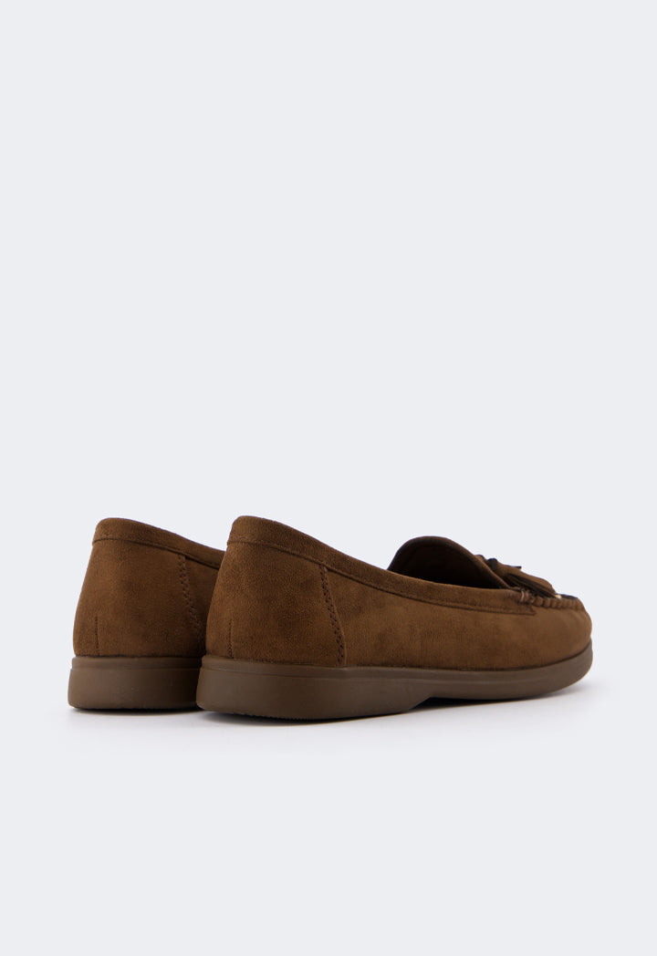 Choice Tassel Suede Loafers Dark Brown