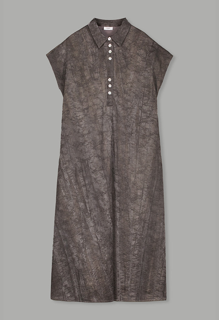 Choice Jacquard Texture Dress  Grey