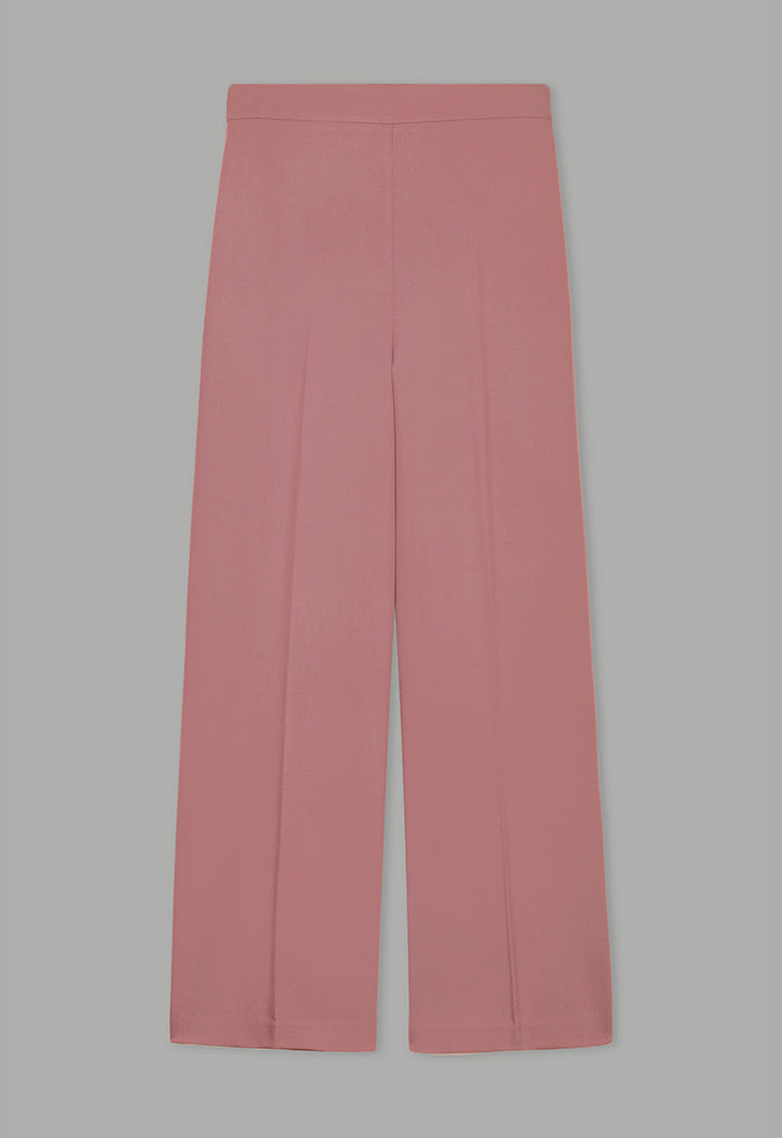 Choice Solid Straight Cut Trousers Pink