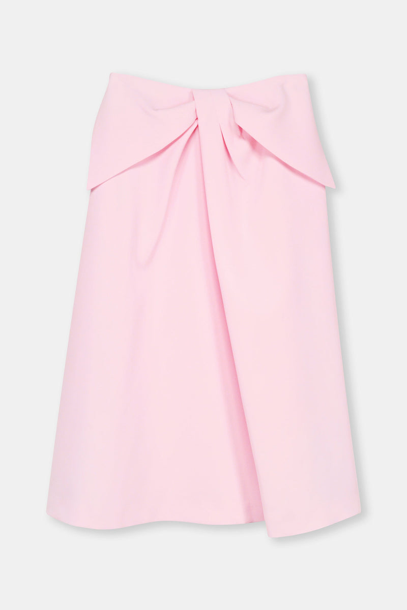 Nean Draped Detail Midi Skirt Pink