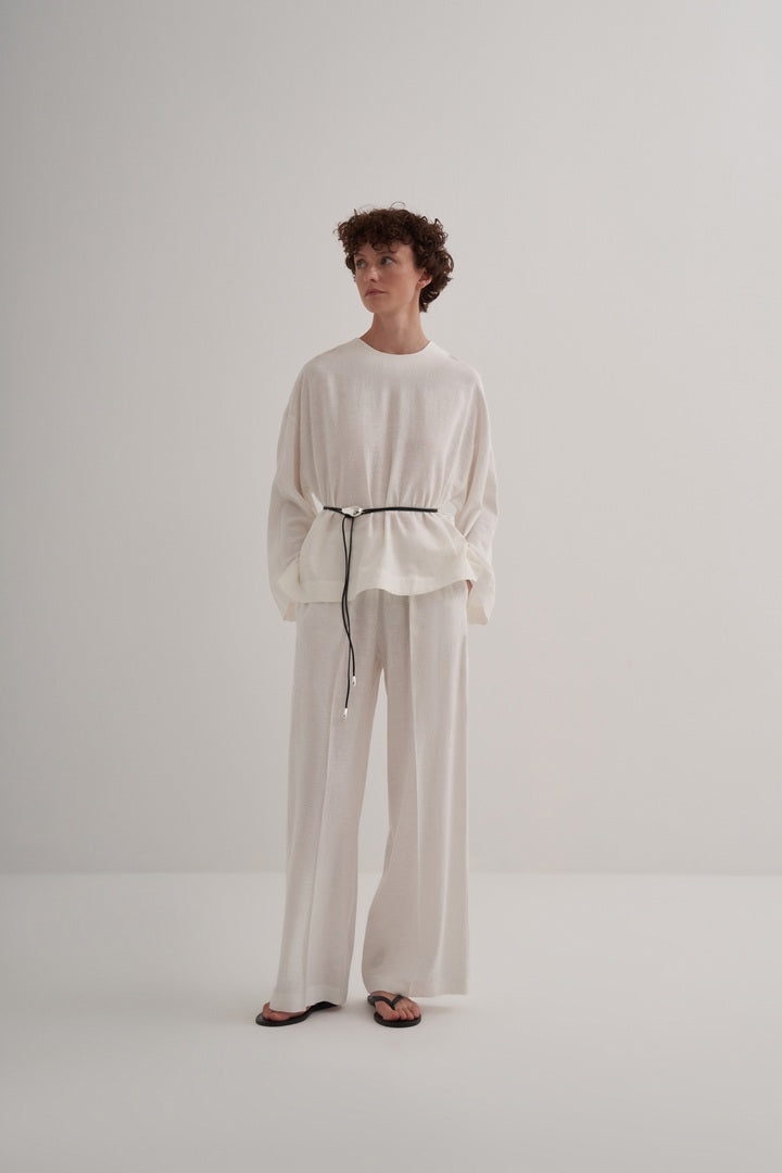 Kk Design Linen Basic Blouse Ecru