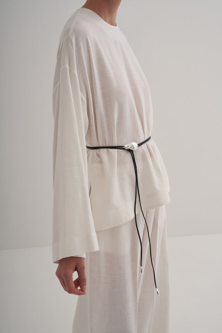 Kk Design Linen Basic Blouse Ecru